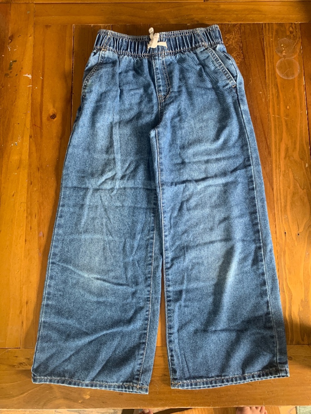 Old Navy girls high rise baggy pull on jeans sz 8